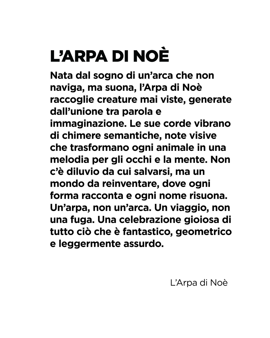 L'Arpa di Noè